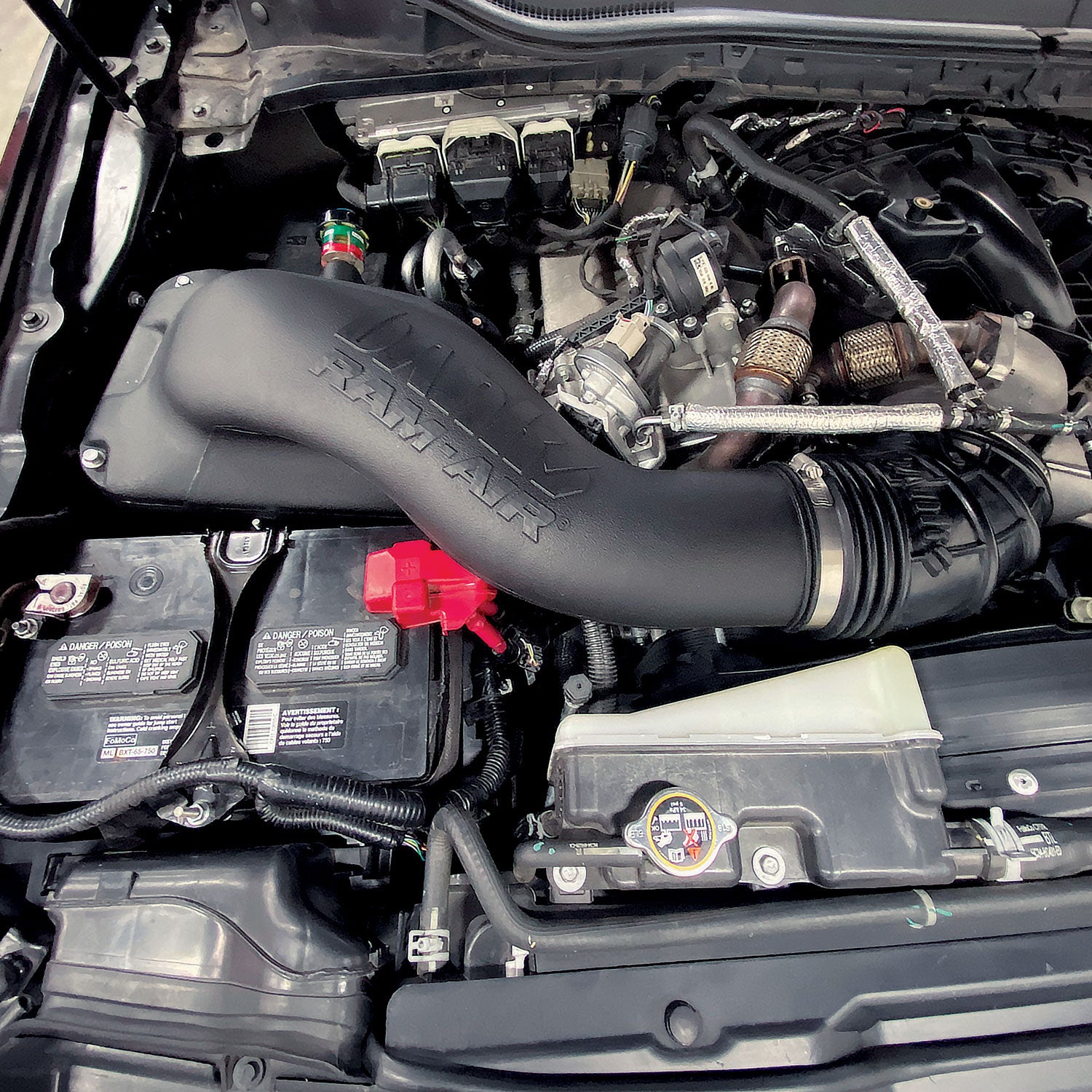 Ram Air Dry Filter Cold Air Intake System for 17-19 Ford F250/F350/F450 6.7L Stroke Banks Power-2