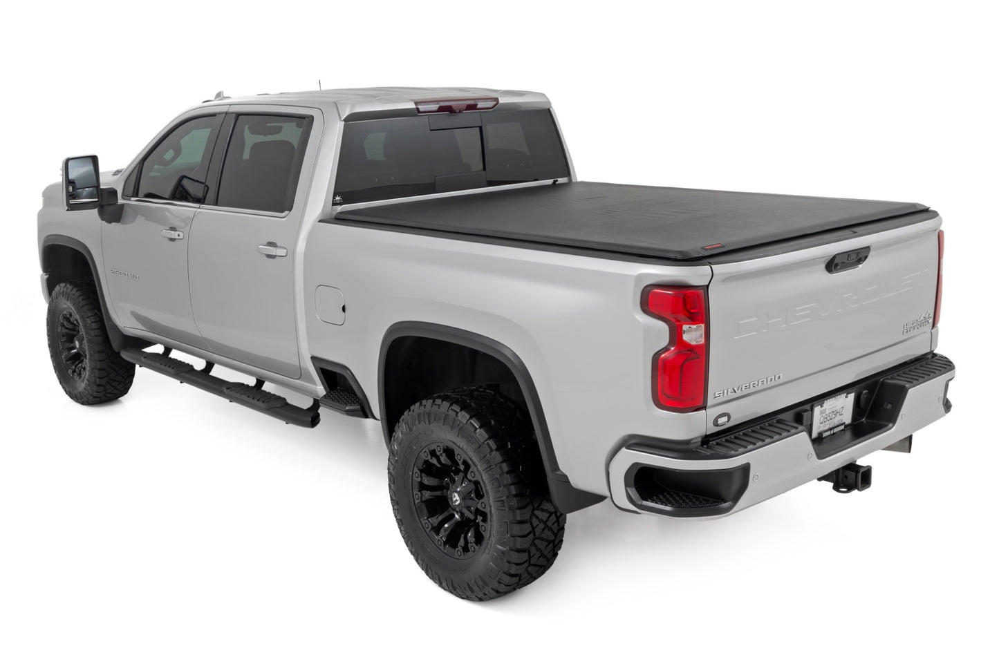 Soft Roll Up Bed Cover 6 Foot 9 Inch Bed Silverado/Sierra 2500HD/3500HD (20-26) Rough Country-2