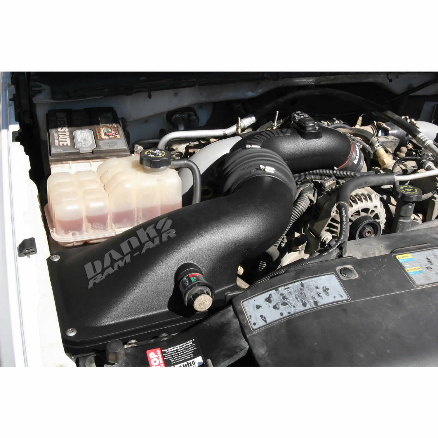 Ram-Air Cold-Air Intake System Oiled Filter 01-04 Chevy/GMC 6.6L LB7 Banks Power-1