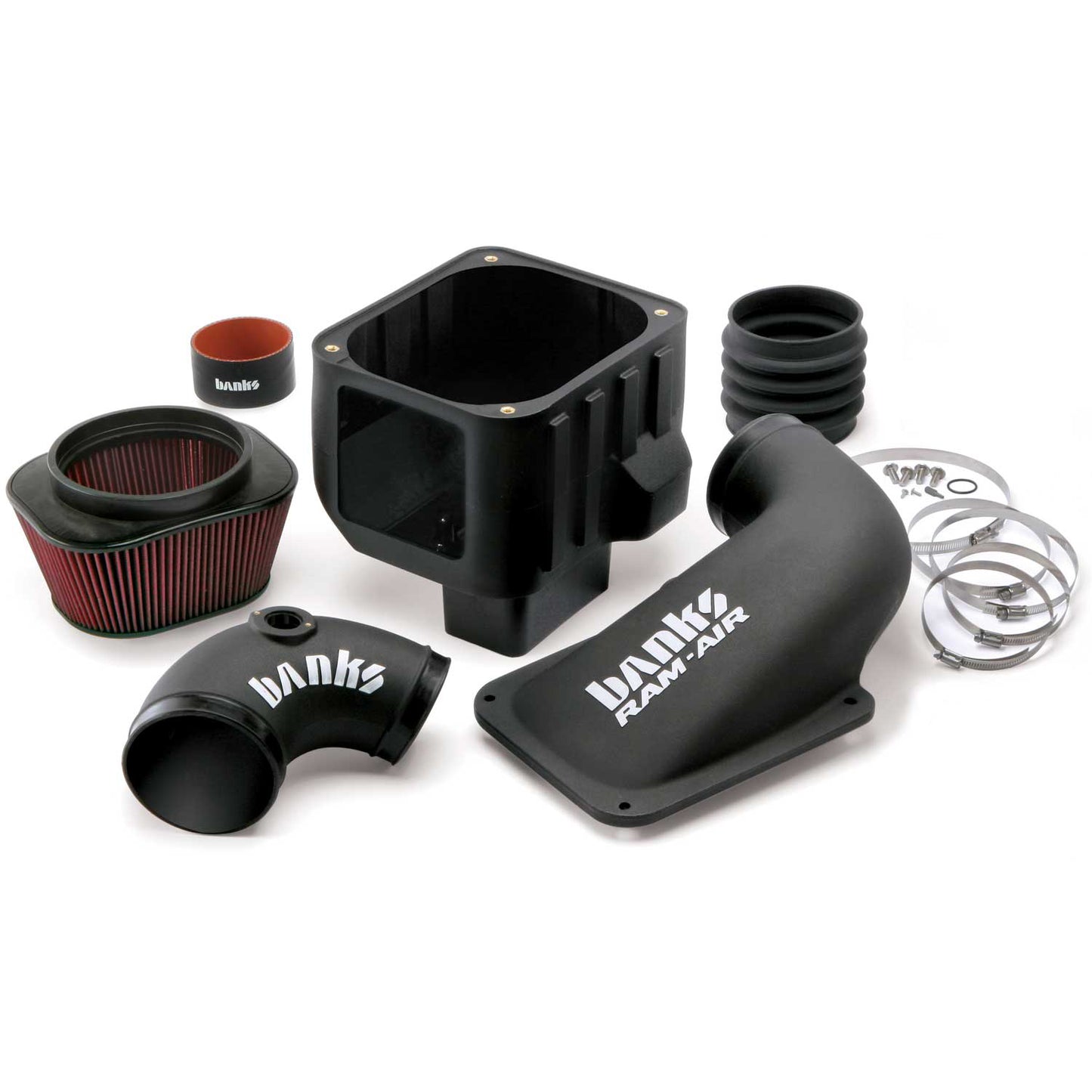 Ram-Air Cold-Air Intake System Oiled Filter 06-07 Chevy/GMC 6.6L LLY/LBZ Banks Power-1
