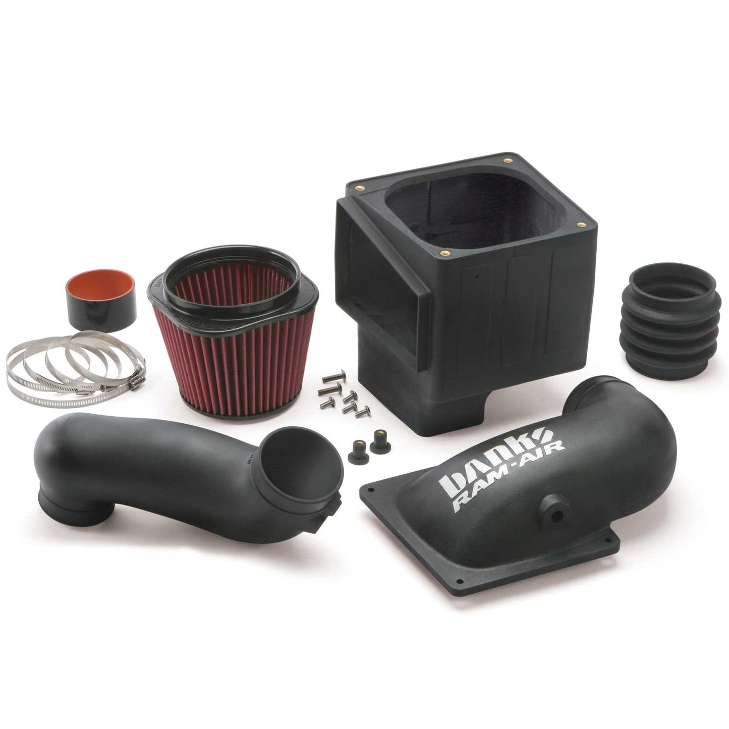 Ram-Air Cold-Air Intake System Oiled Filter 03-07 Dodge 5.9L Banks Power-1