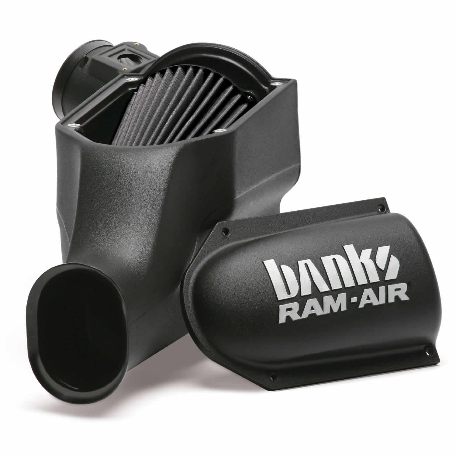 Ram-Air Cold-Air Intake System Dry Filter 03-07 Ford 6.0L Banks Power-1