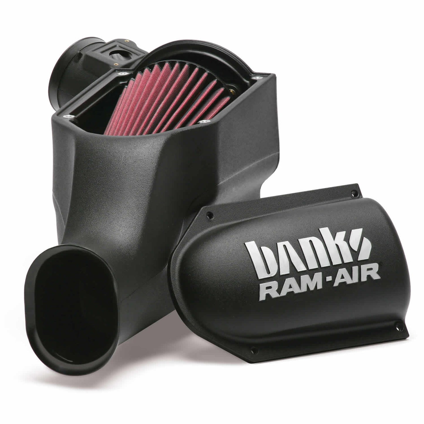 Ram-Air Cold-Air Intake System Oiled Filter 03-07 Ford 6.0L Banks Power-1