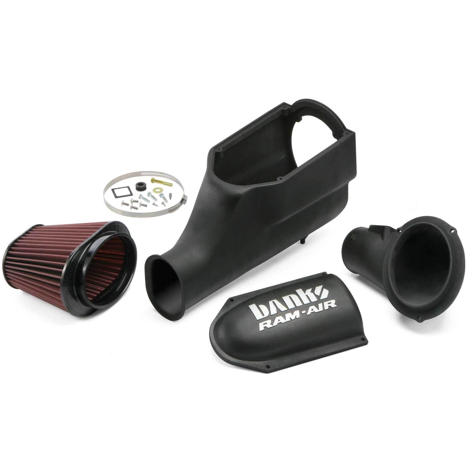 Ram-Air Cold-Air Intake System Oiled Filter 03-07 Ford 6.0L Banks Power-2