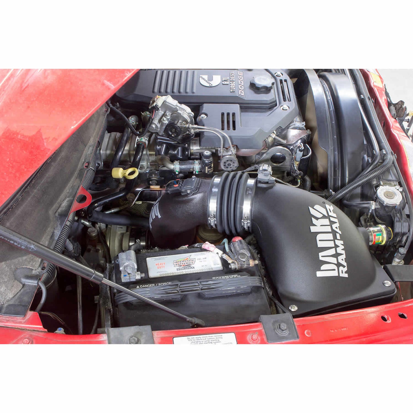 Ram-Air Cold-Air Intake System Oiled Filter 07-09 Dodge 6.7L Banks Power-2