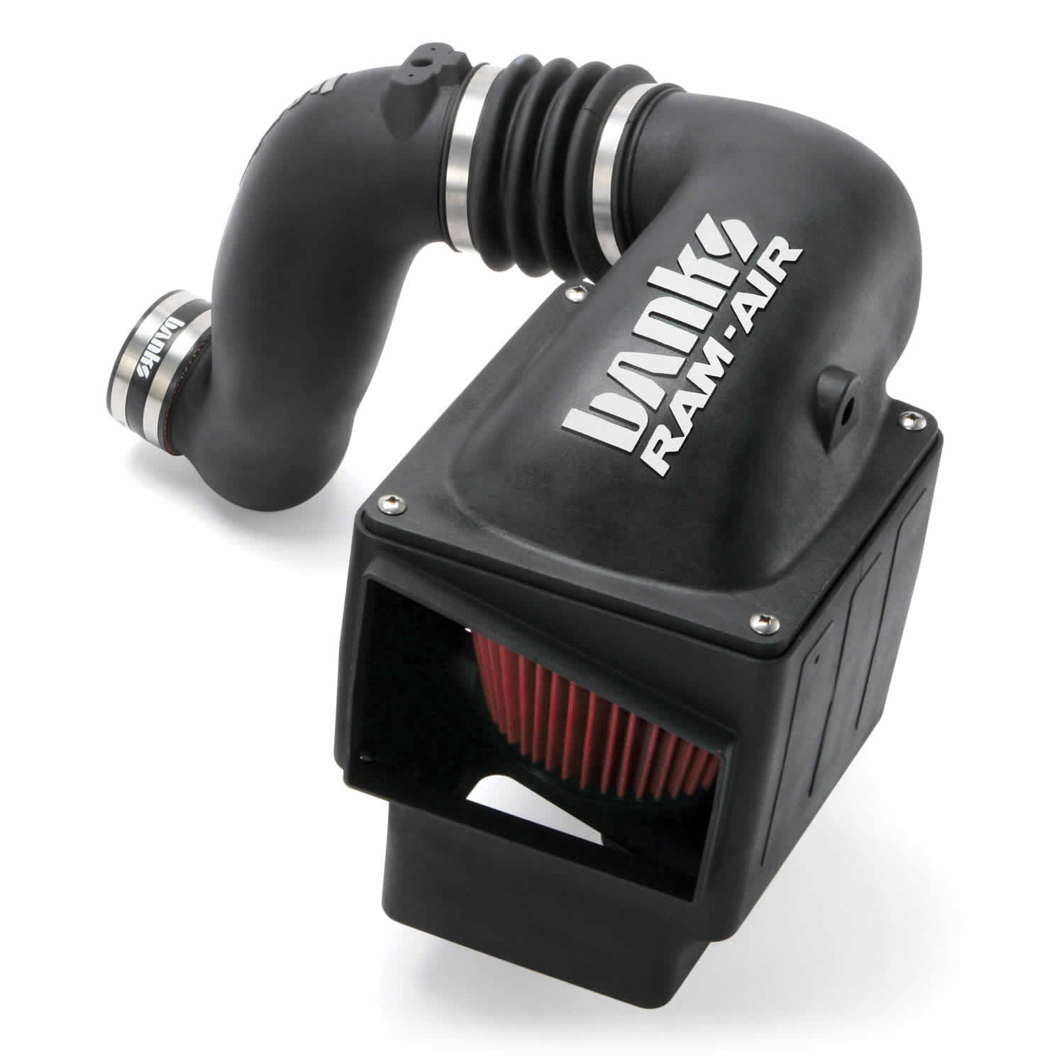 Ram-Air Cold-Air Intake System Oiled Filter 07-09 Dodge 6.7L Banks Power-3