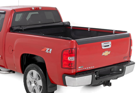 Soft Roll Up Bed Cover 6 Foot 7 Inch Bed Silverado/Sierra 1500/2500HD/3500HD (07-14) Rough Country-1