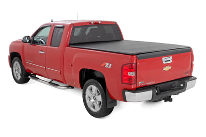 Soft Roll Up Bed Cover 6 Foot 7 Inch Bed Silverado/Sierra 1500/2500HD/3500HD (07-14) Rough Country-2