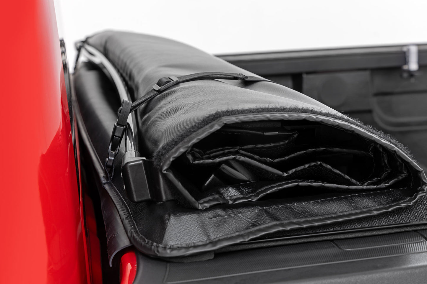 Soft Roll Up Bed Cover 6 Foot 7 Inch Bed Silverado/Sierra 1500/2500HD/3500HD (14-19 & Classic) Rough Country-4