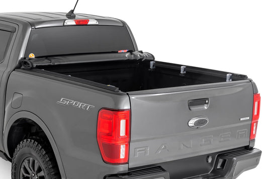 Soft Roll Up Bed Cover 5 Foot Bed Ford Ranger 2WD/4WD (2019-2023) Rough Country-1
