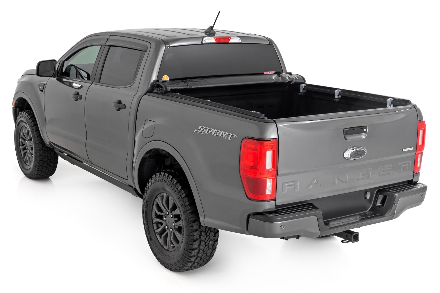 Soft Roll Up Bed Cover 5 Foot Bed Ford Ranger 2WD/4WD (2019-2023) Rough Country-3