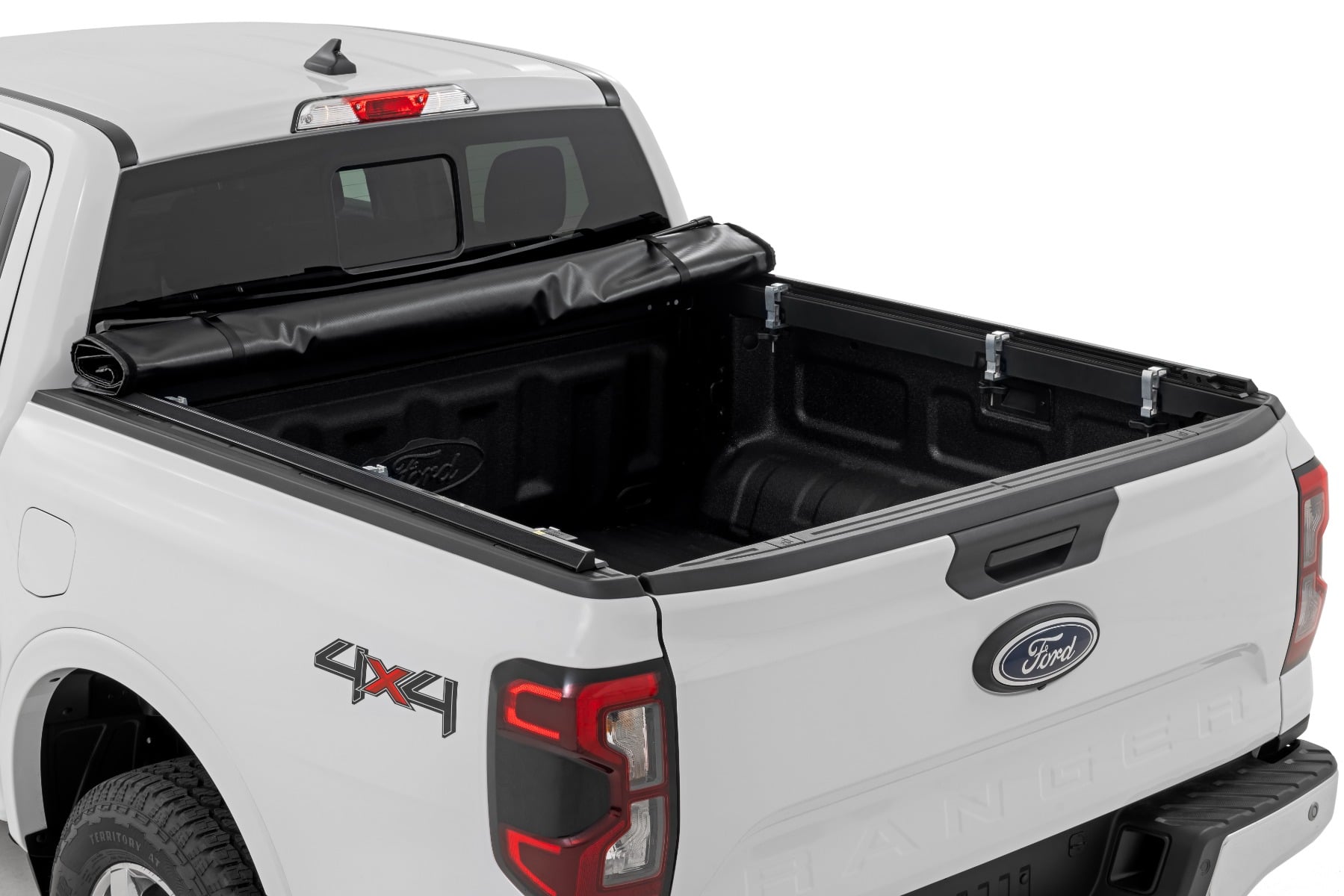 Soft Roll Up Bed Cover 5 Foot Bed Ford Ranger 2WD/4WD (2024-2026) Rough Country-1