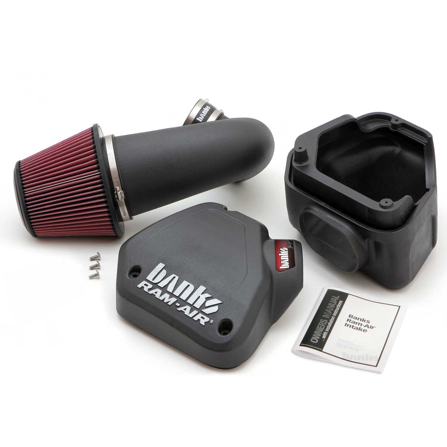 Ram-Air Cold-Air Intake System Oiled Filter 94-02 Dodge 5.9L Banks Power-1