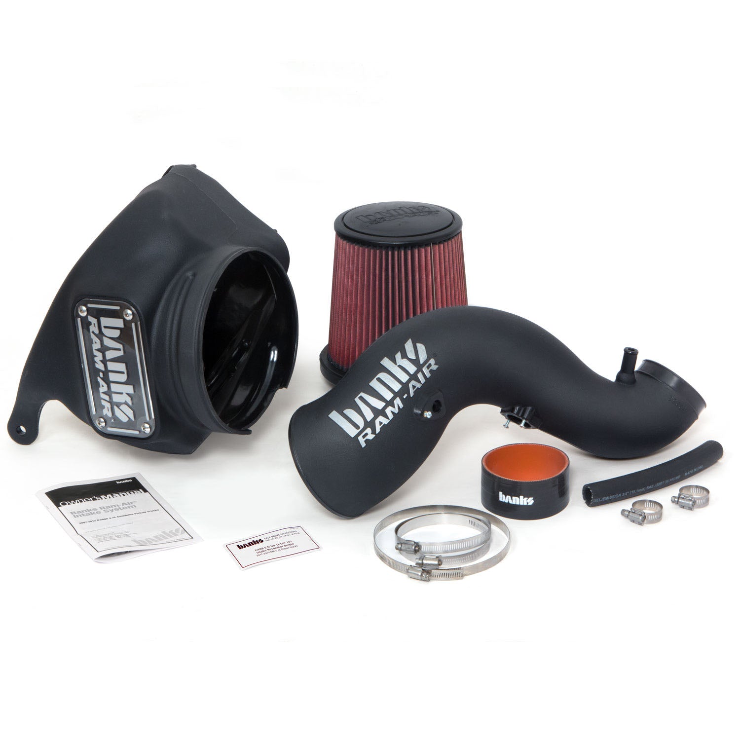 Ram-Air Cold-Air Intake System Oiled Filter 2013-2018 6.7L Cummins Diesel Banks Power-2