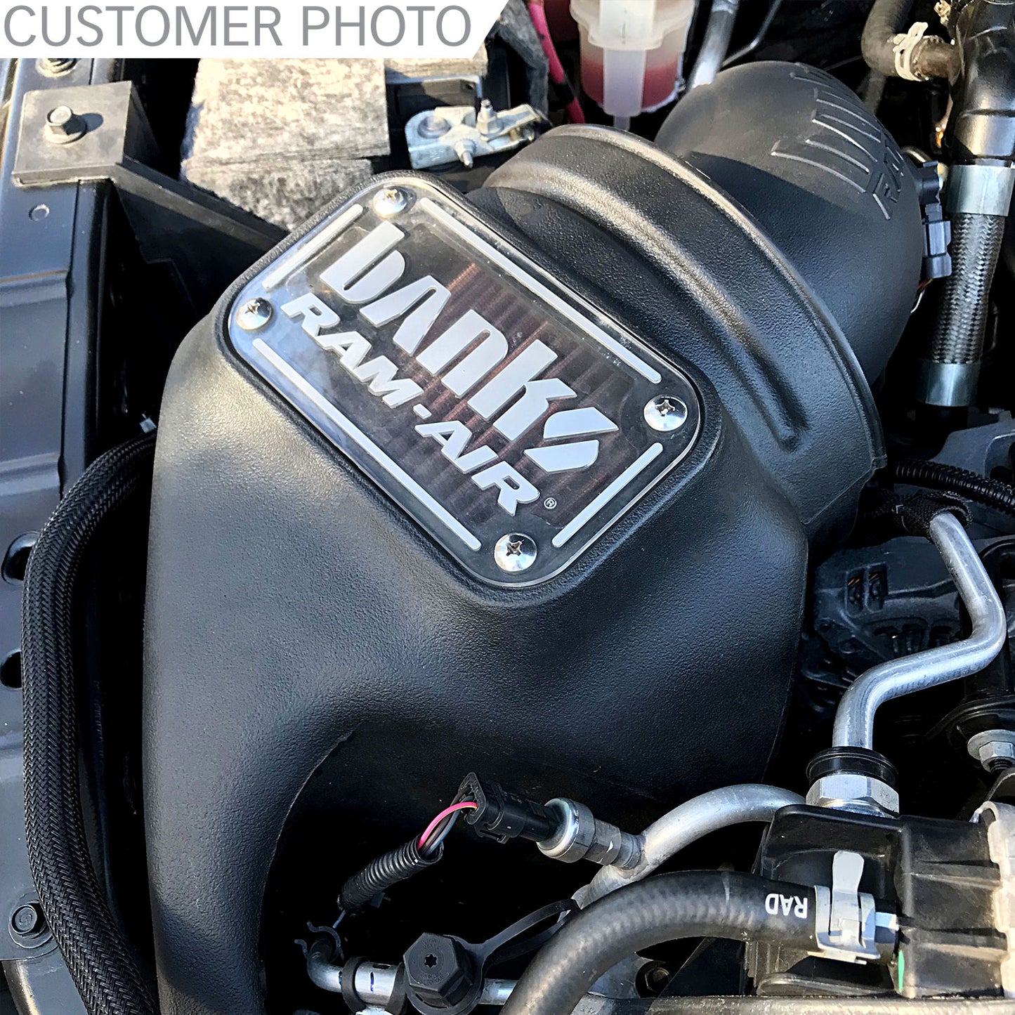 Ram-Air Cold-Air Intake System Oiled Filter 2013-2018 6.7L Cummins Diesel Banks Power-3