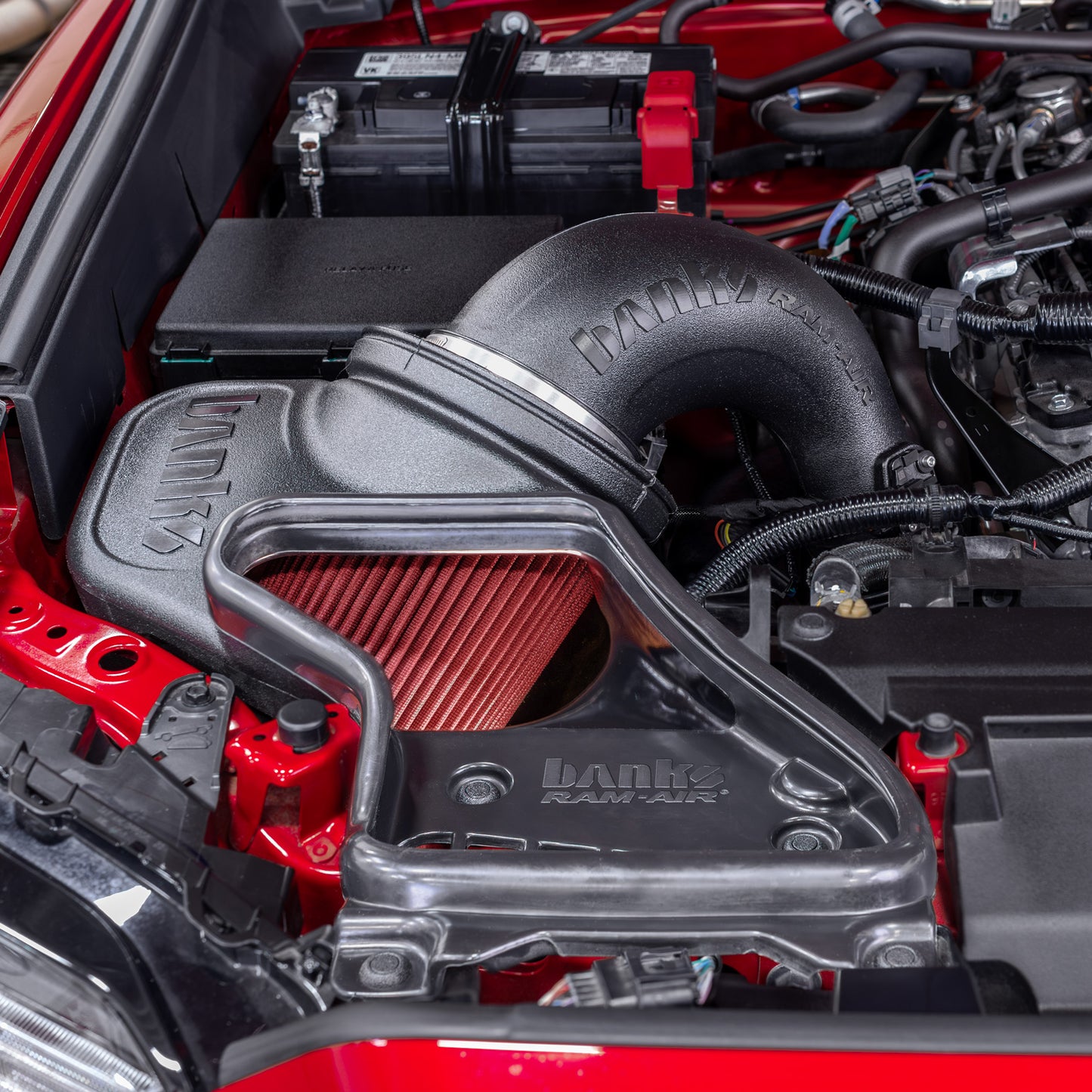 Ram-Air Cold Air Intake w/ Side Fender Inlet Oiled Filter Banks Power-6