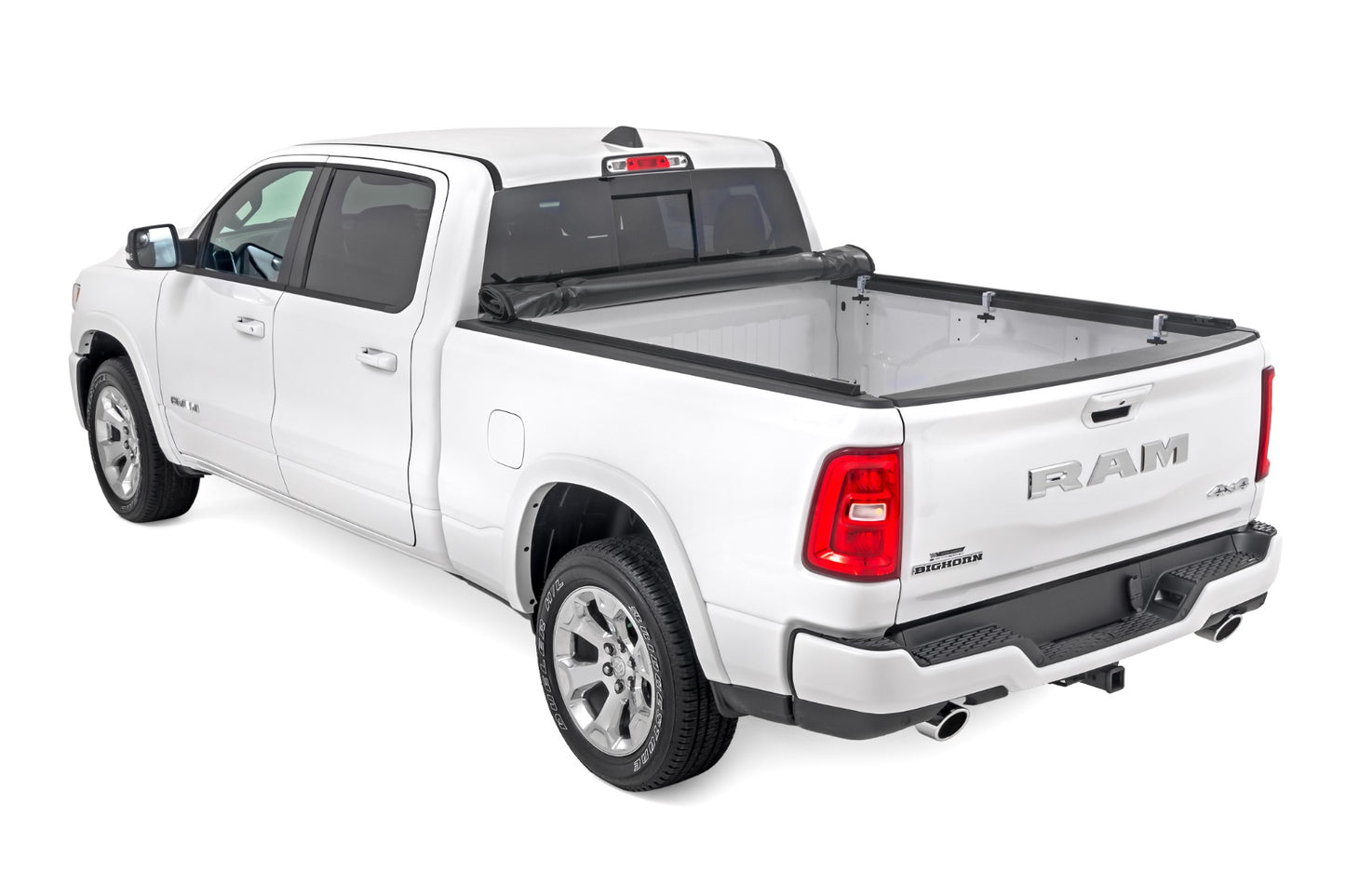 Soft Roll Up Bed Cover 6 Foot 4 Inch Bed Ram 1500 (19-26)/1500 TRX (21-24) Rough Country-3