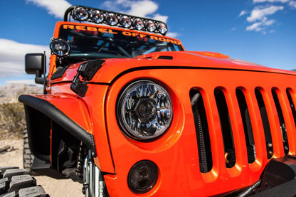Jeep Head Lights Gravity LED 7 Inch 2- Light 2007-2018 Jeep Wrangler JK 2/4-Door KC Hilites-11