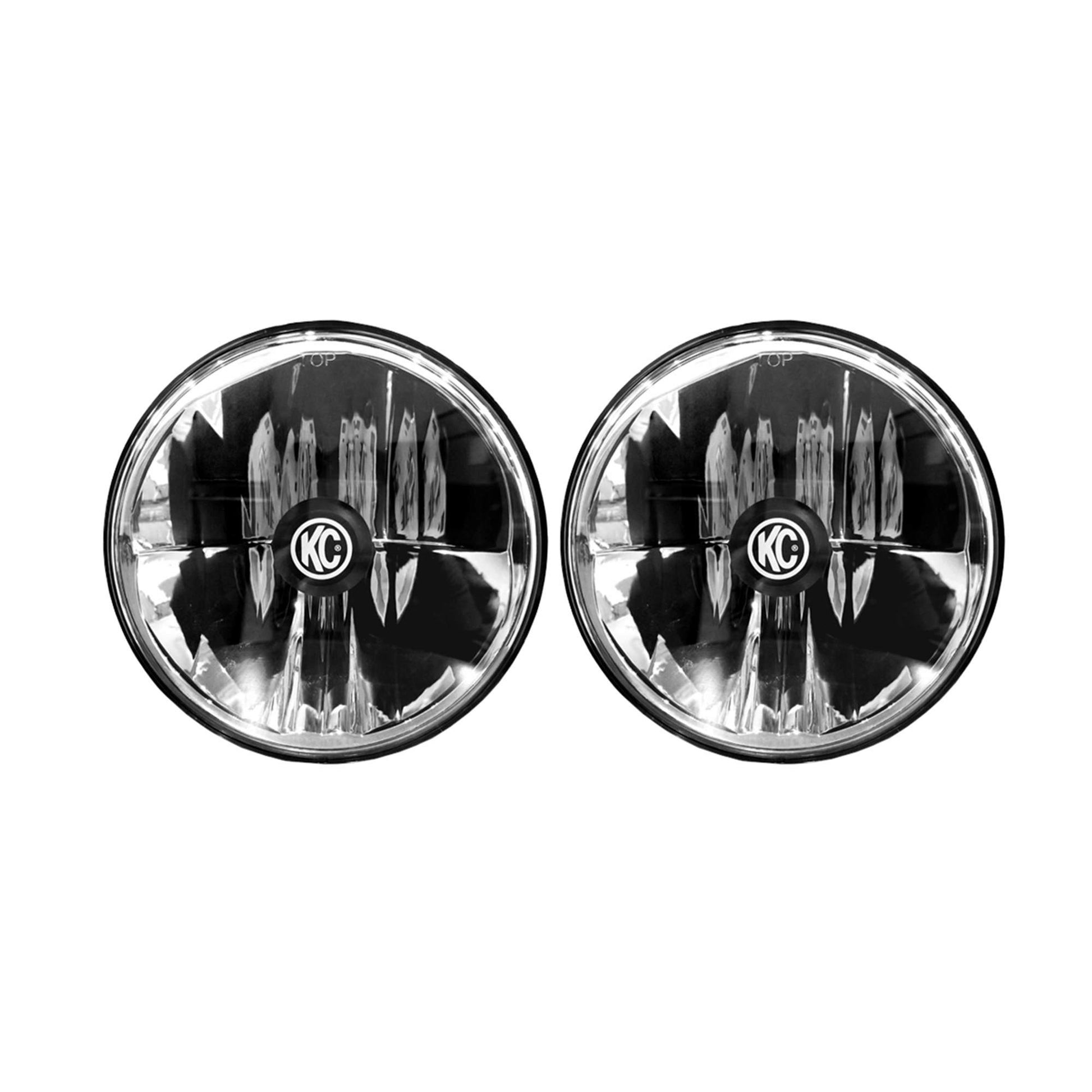 Jeep Head Lights Gravity LED 7 Inch 2- Light 2007-2018 Jeep Wrangler JK KC Hilites