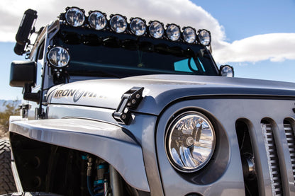 Jeep Head Lights Gravity LED 7 Inch 2- Light 2007-2018 Jeep Wrangler JK KC Hilites-2