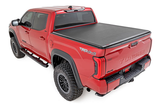 Soft Roll Up Bed Cover 6 Foot 7 Inch Bed Toyota Tundra 2WD/4WD (2022-2026) Rough Country-1