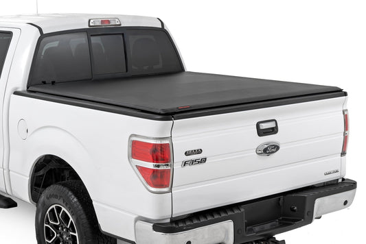 Soft Roll Up Bed Cover 5 Foot 7 Inch Bed Ford F-150 2WD/4WD (2004-2014) Rough Country