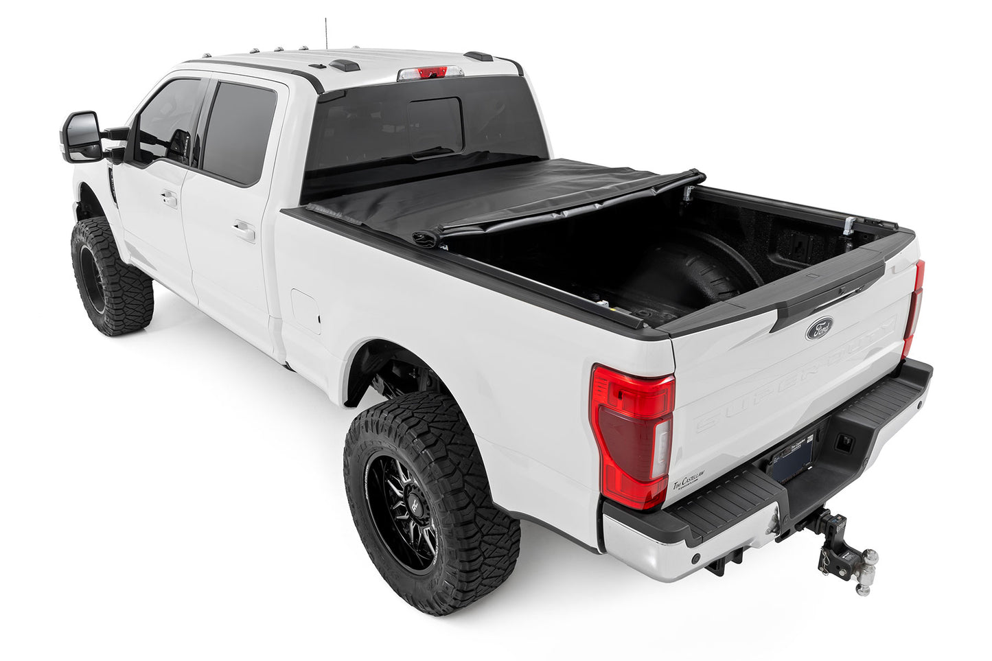 Soft Roll Up Bed Cover 6 Foot 10 Inch Bed Ford F-250/F-350 Super Duty (17-26) Rough Country-2