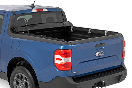 Soft Roll Up Bed Cover 4 Foot 6 Inch Bed Ford Maverick 2WD/4WD (2022-2026) Rough Country-1
