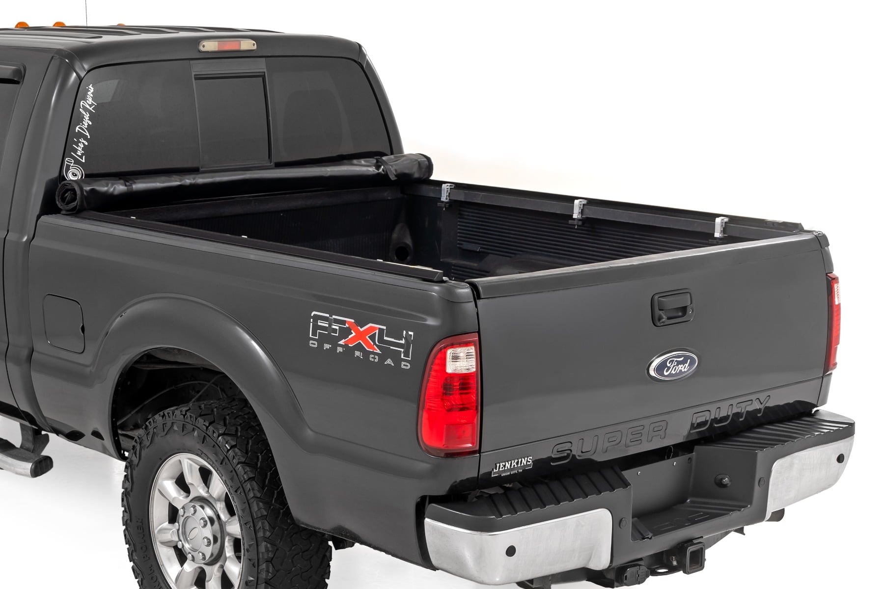 Soft Roll Up Bed Cover 6 Foot 10 Inch Bed Ford F-250/F-350 Super Duty (99-16) Rough Country-1