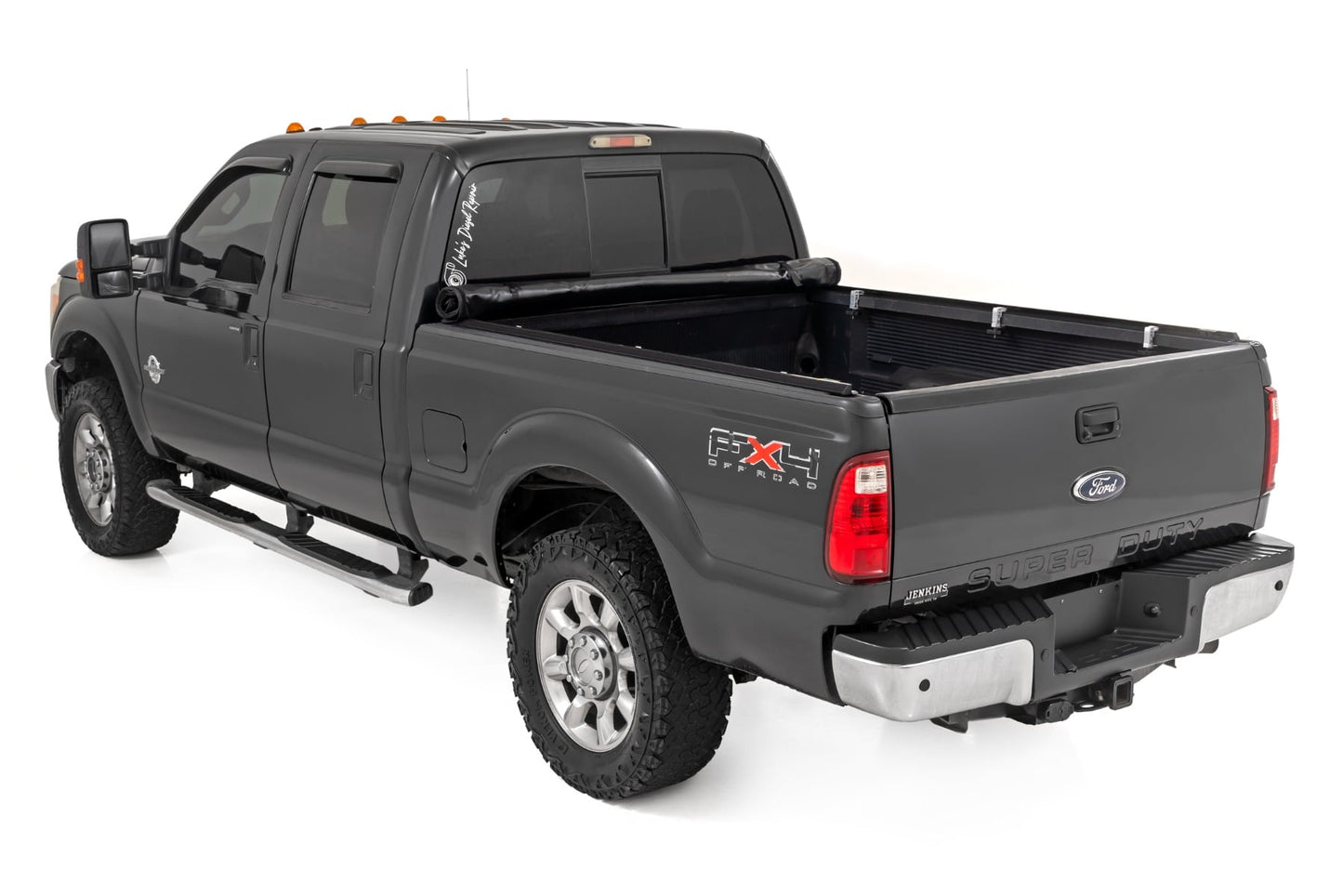 Soft Roll Up Bed Cover 6 Foot 10 Inch Bed Ford F-250/F-350 Super Duty (99-16) Rough Country-3