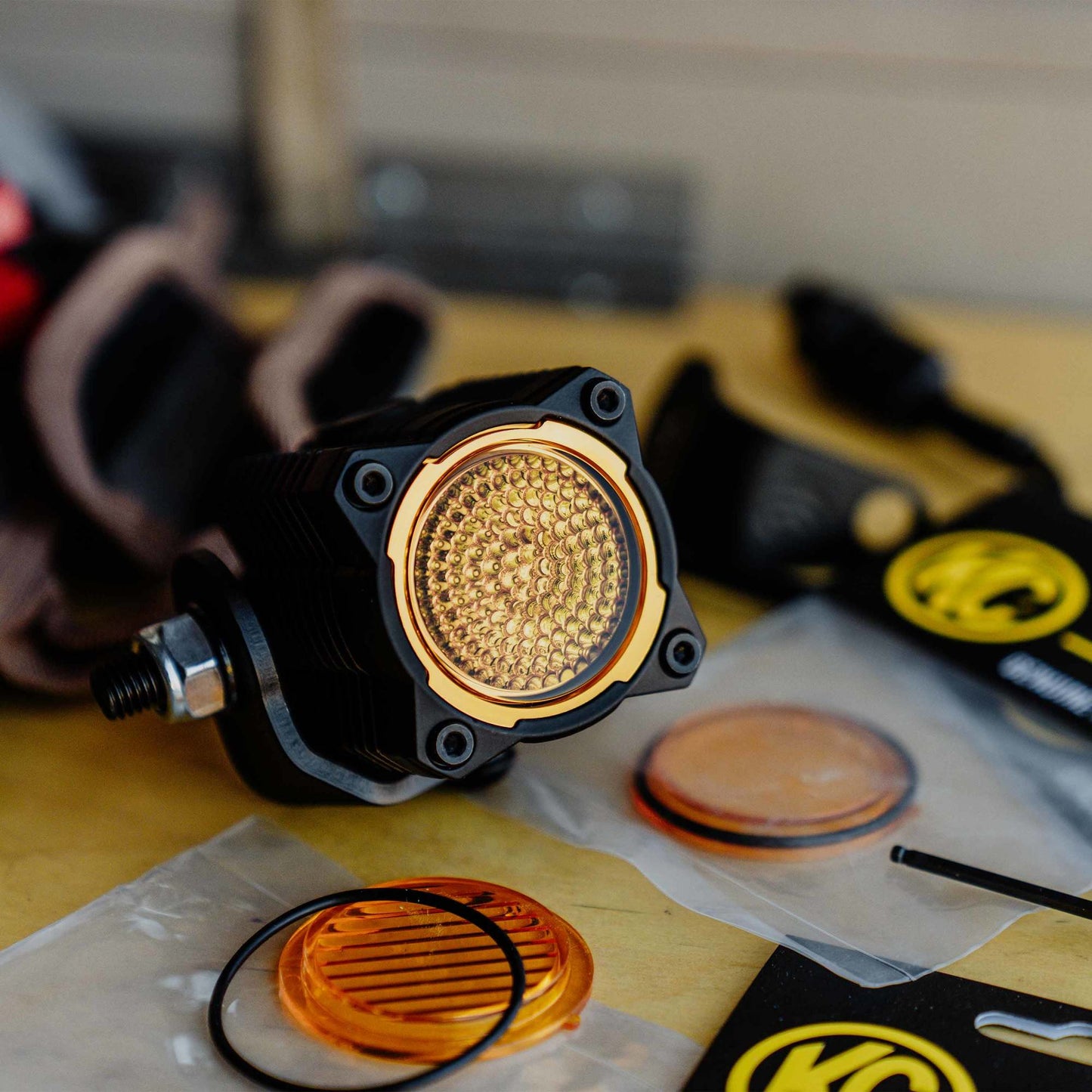 LED Light Bar Flex Era 1 Lens Flood Performance Yellow KC Hilites-9