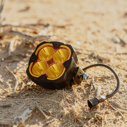 LED Light Bar Lens Flex Era 4 Spot Performance Yellow KC Hilites-9