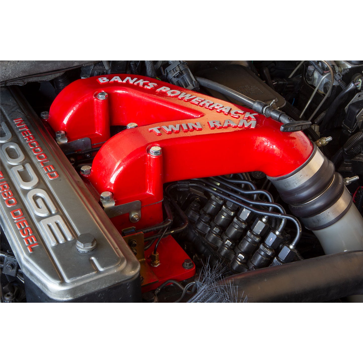 Twin-Ram Intake Manifold System 94-98 Dodge 5.9L Non-EGR Banks Power-3