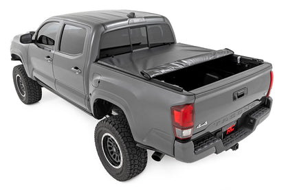 Soft Roll Up Bed Cover 5 Foot Bed Toyota Tacoma 2WD/4WD (2016-2023) Rough Country-1