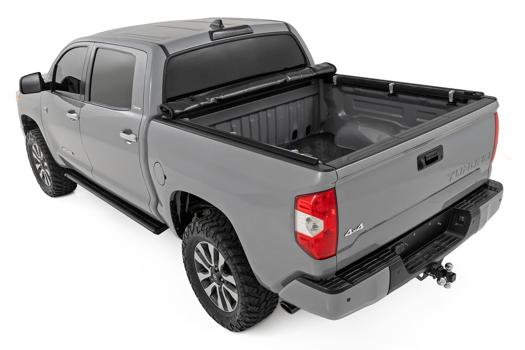 Soft Roll Up Bed Cover 6 Foot 7 Bed Toyota Tundra 2WD/4WD (2007-2021) Rough Country-2