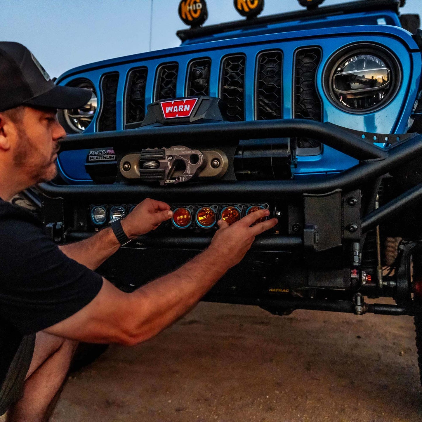 LED Light Bar Lens Flex Era Bar Combo Yellow KC Hilites-11