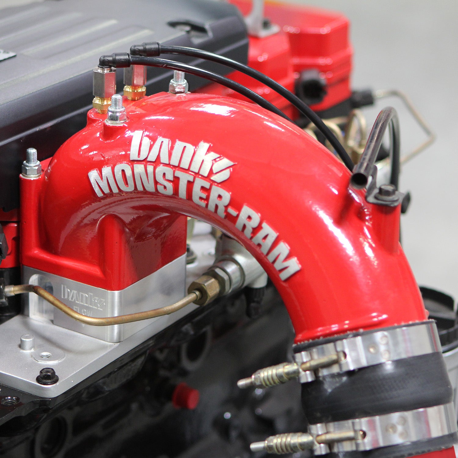 Monster-Ram Intake Elbow W/Boost Tube 03-07 Dodge 5.9L Banks Power-4