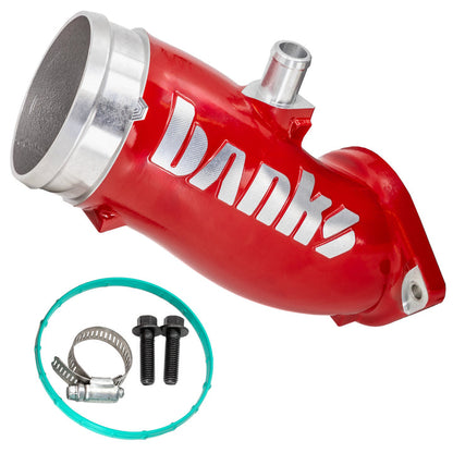 Monster-Ram Turbo Inlet Elbow 17-26 Chevy/GMC 2500/3500 6.6L Duramax L5P Red Powdercoat Banks Power-1