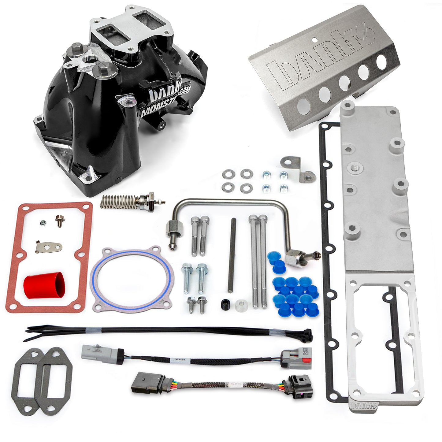 Monster-Ram Intake System for 19-24 Ram 2500/3500 6.7L Cummins Black Powdercoat Banks Power-1