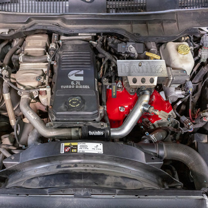 Monster-Ram Intake 13-18 RAM 3500-5500 Chassis Cab 6.7L Red Powdercoat Banks Power-3