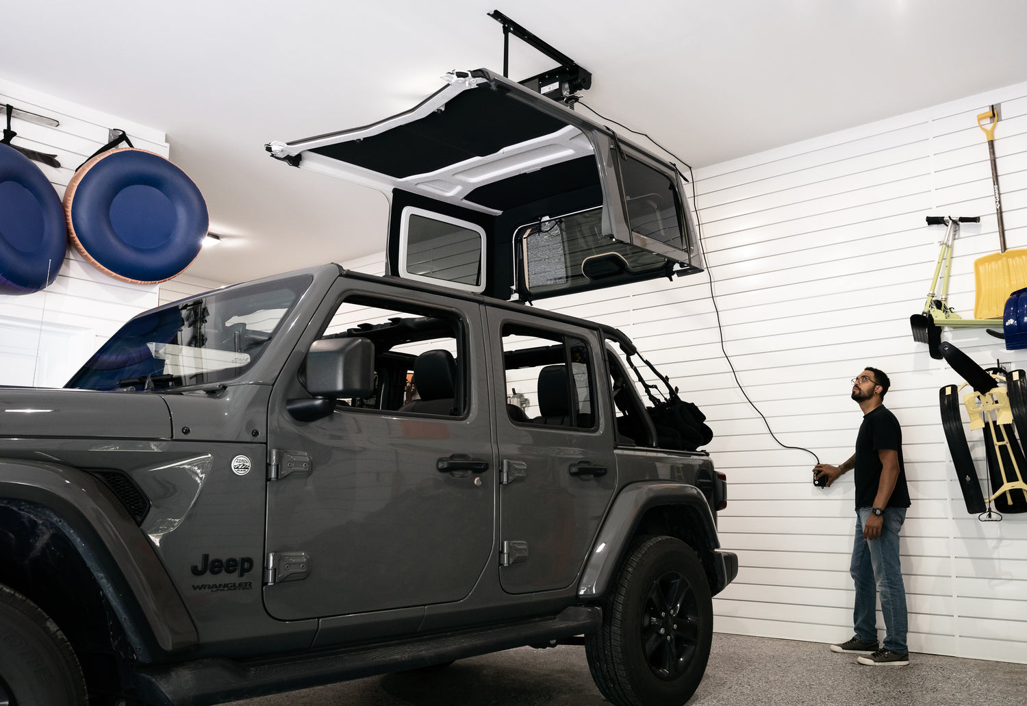 HOSS Hardtop Hoist Jeep 2018-26 Wrangler JL Black Bestop-6