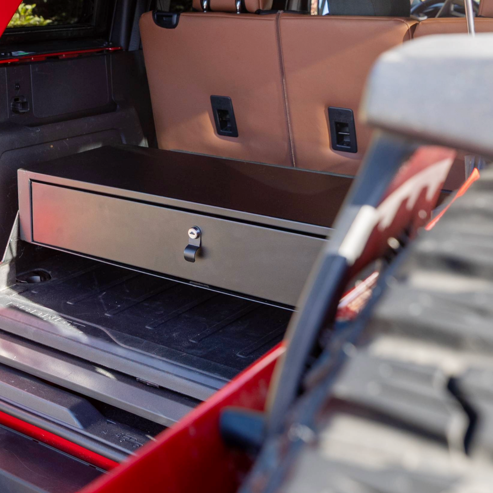 Cargo Drawer for 18-25 Wrangler JL 4-door and 2021-2025 Bronco 4-door Keyed Lock Products Tuffy Security-5