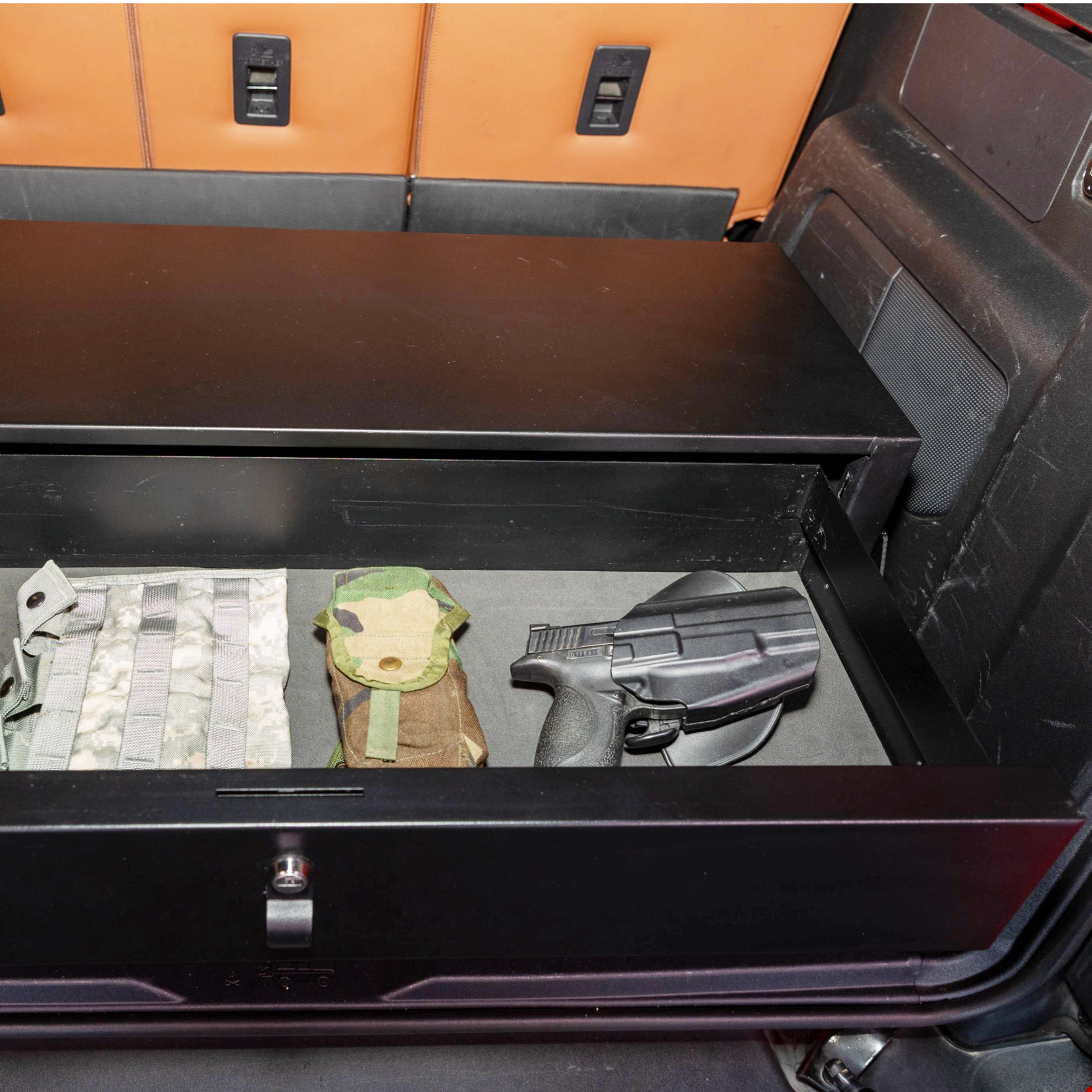 Cargo Drawer for 18-25 Wrangler JL 4-door and 2021-2025 Bronco 4-door Keyed Lock Products Tuffy Security-3