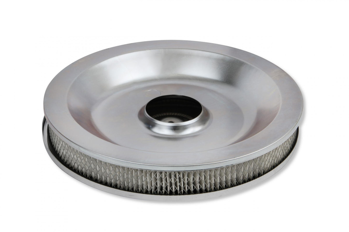 Air Cleaner Low Mount Chrome 14 Inch Diameter, 2-1/4 Inch Tall, 3 Inch Neck Mr Gasket-2