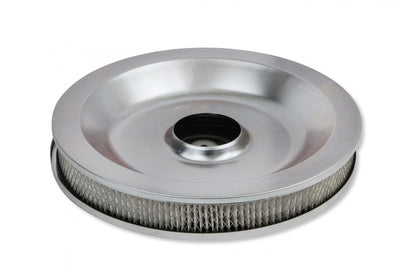 Air Cleaner Low Mount Chrome 14 Inch Diameter, 2-1/4 Inch Tall, 3 Inch Neck Mr Gasket-2