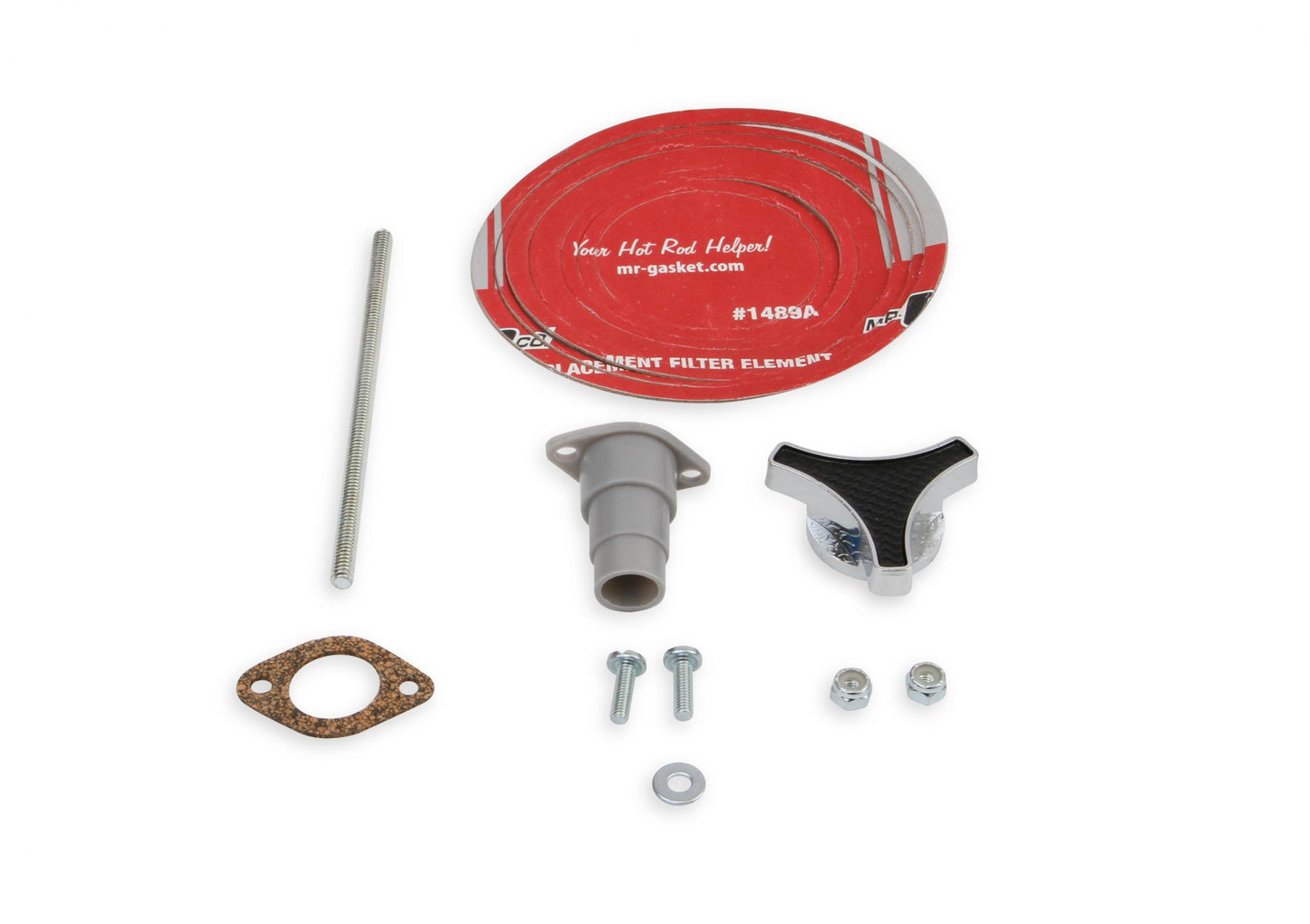 Air Cleaner Low Mount Chrome 14 Inch Diameter, 2-1/4 Inch Tall, 3 Inch Neck Mr Gasket-4