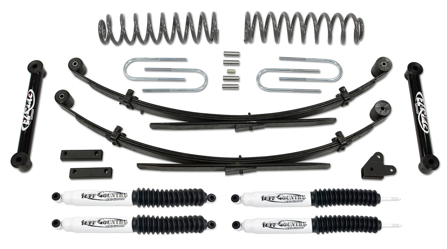 3.5 Inch Lift Kit 87-01 Jeep Cherokee with Rear Leaf Springs Tuff Country-1