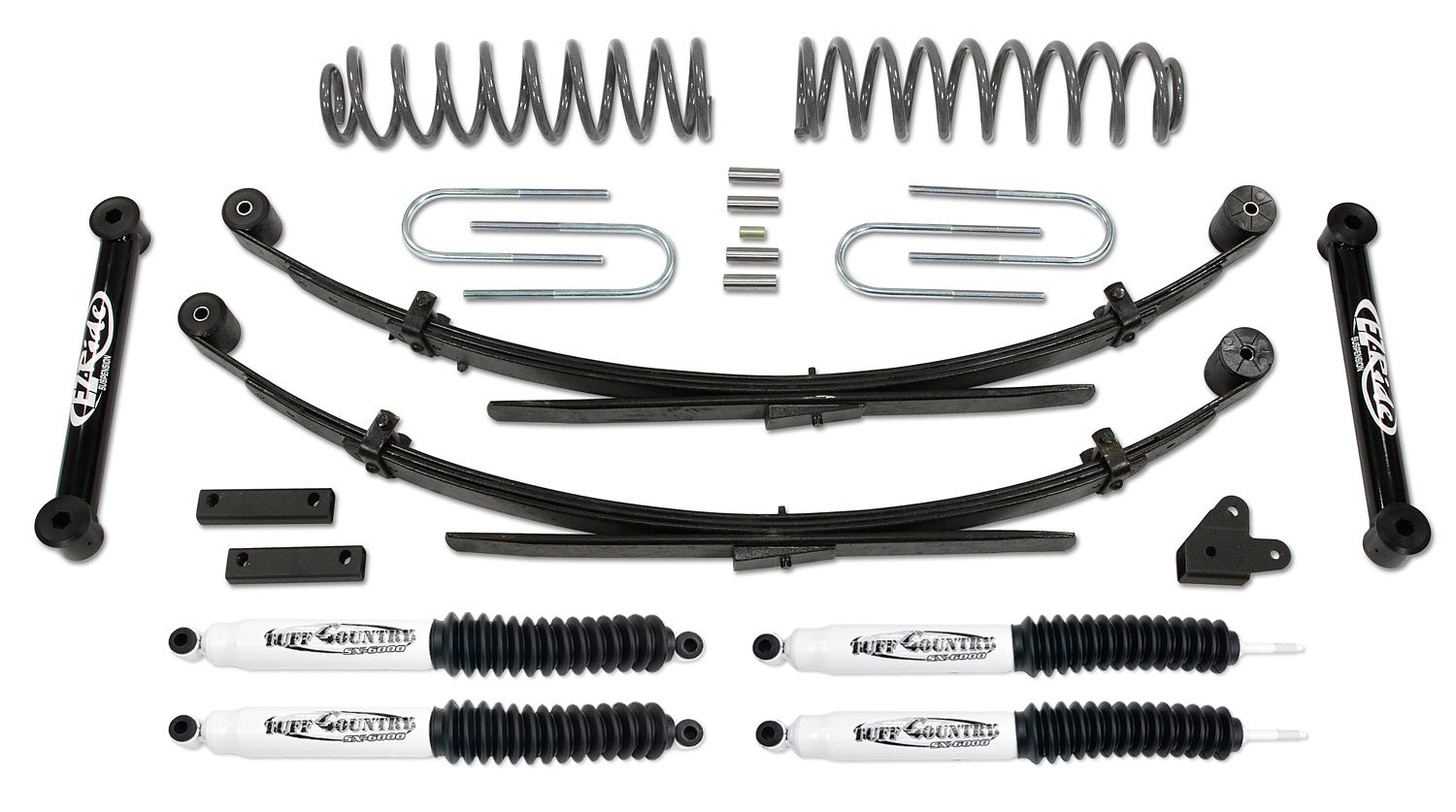 3.5 Inch Lift Kit 87-01 Jeep Cherokee with Rear Leaf Springs Tuff Country-1