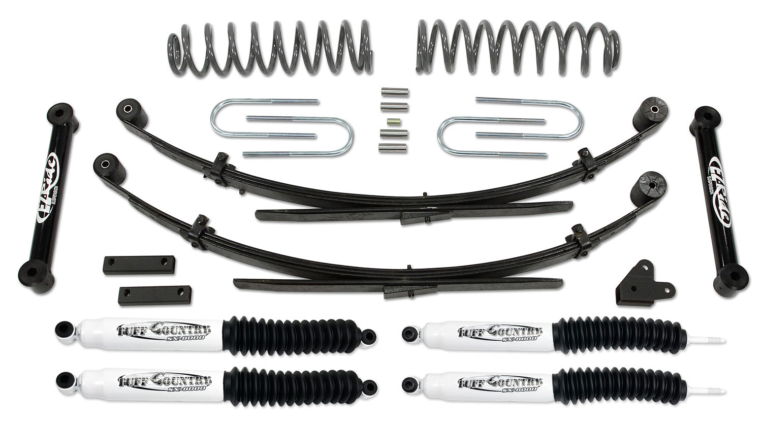 3.5 Inch Lift Kit 87-01 Jeep Cherokee with Rear Leaf Springs Tuff Country