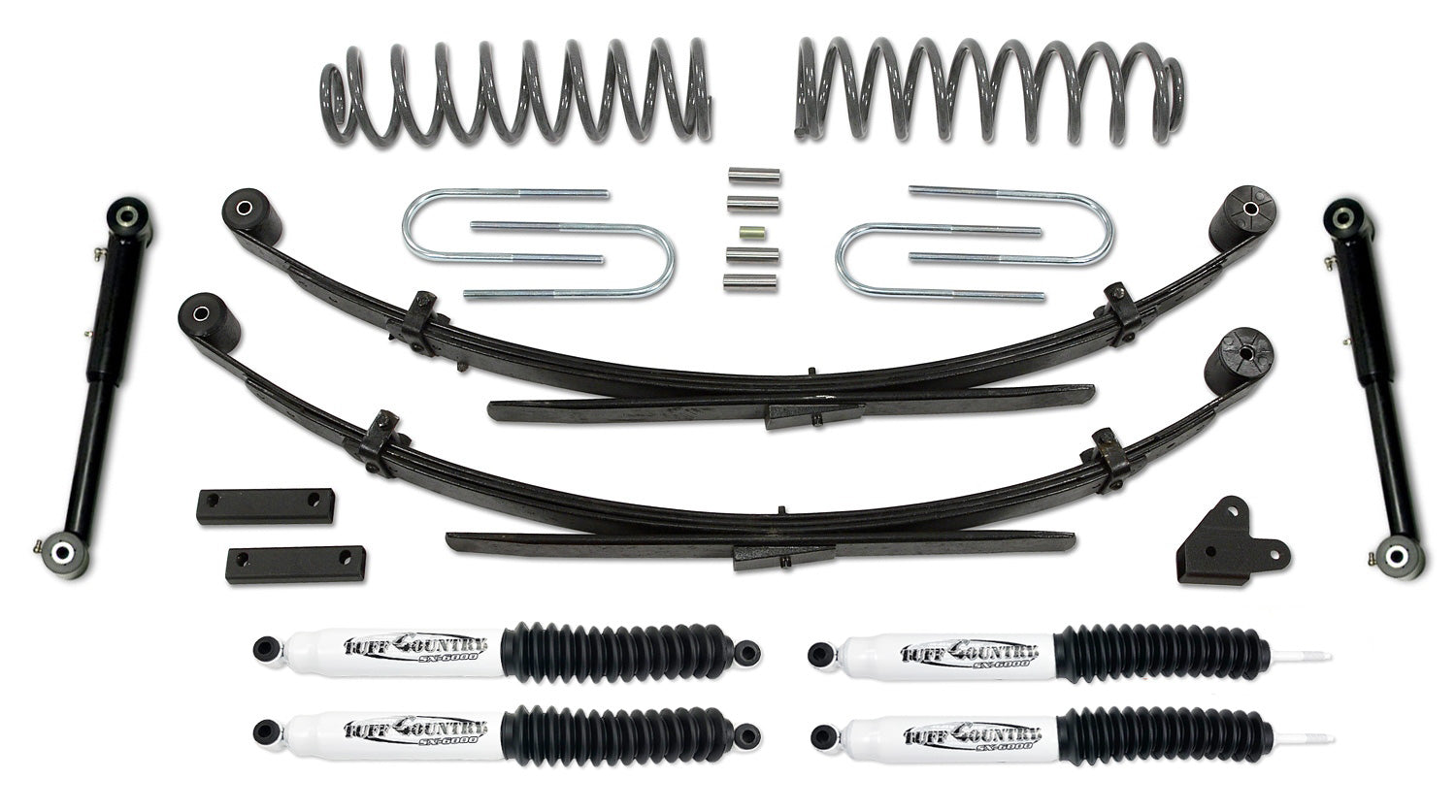 3.5 Inch Lift Kit 87-01 Jeep Cherokee EZ-Flex with Rear Leaf Springs Tuff Country-1